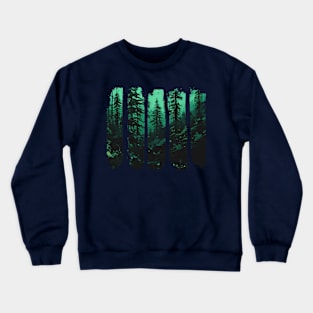 Evergreen Pine Trees - Mysterious Woods Crewneck Sweatshirt